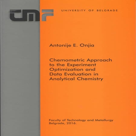 Antonijeonjia chemometricapproachtotheexperimentoptimizationanddataevaluation...