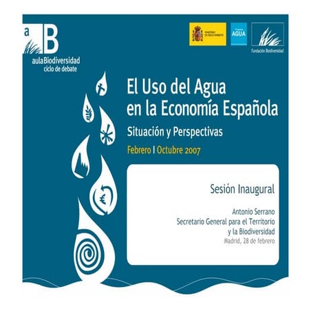 Antonio Serrano. Uso del agua en la Economía Española | PDF