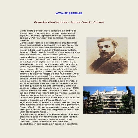 Antonio gaudi, grandes diseñadores, muebles