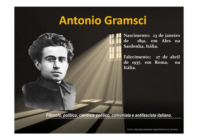 Antonio gramsci   biografia e educação