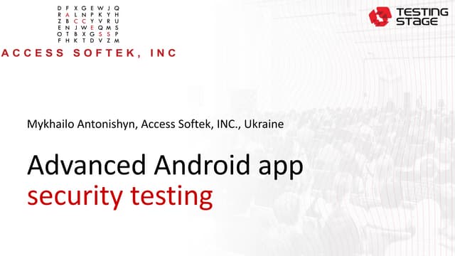 Android application security testing