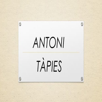 Antoni tàpies