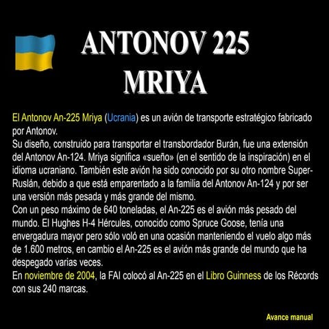 Antonov 225. Un auténtico gigante del aire, el avión mas grande del mundo es