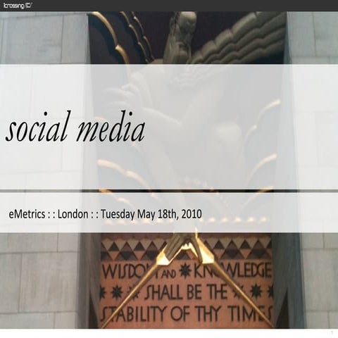Social Media - Two Views -  By Antony Mayfield May 2010