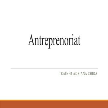 antreprenoriat - curs - limba romana - materiale