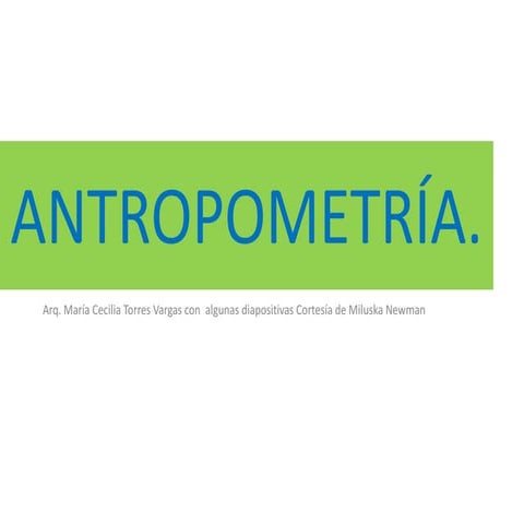 Antropometria y ergonometria