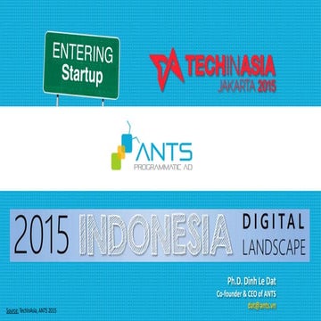 ANTS | Indonesia Digital Landscape - TechInAsia 2015