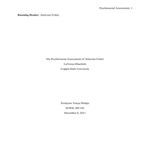 Antwone fisher 1 | PDF
