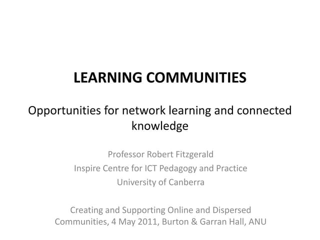 Learning Communities
