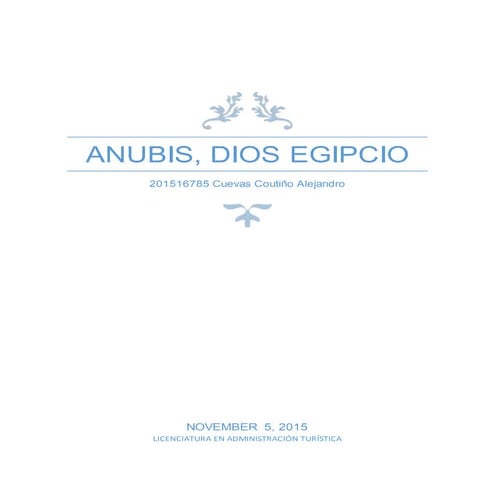 Anubis, dios egipcio.