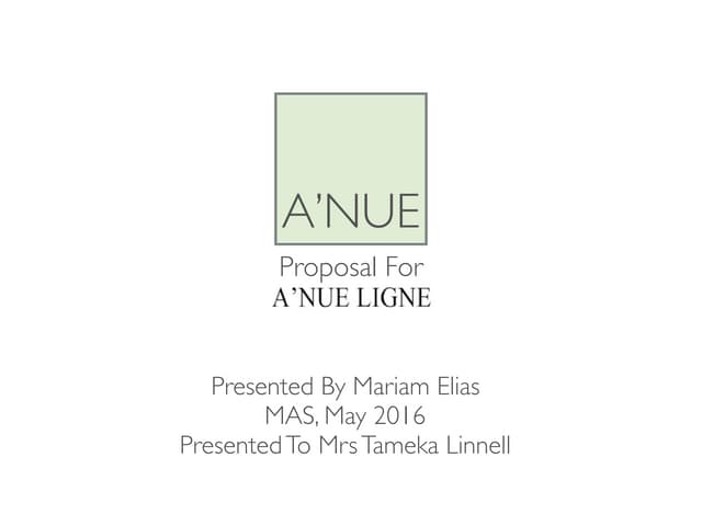 A'NUE LIGNE 