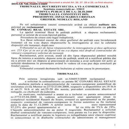 Anulare clauze abuzive_impuse_de_conarg_real_estate_srl