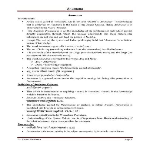 Anuman- An inference for helpful in diagnosis and treatment