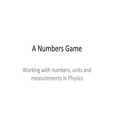 A numbers game