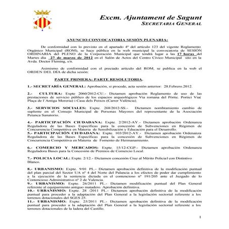 Ple ordinari 27/03/2012 | PDF