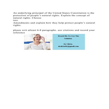 An underlying principal of the United States Constitution is the pro.docx