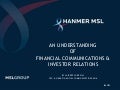 An Understanding Of Financial Communications And Investor Relations