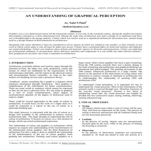 An understanding of graphical perception