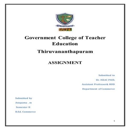 Anupama commerce online assignment