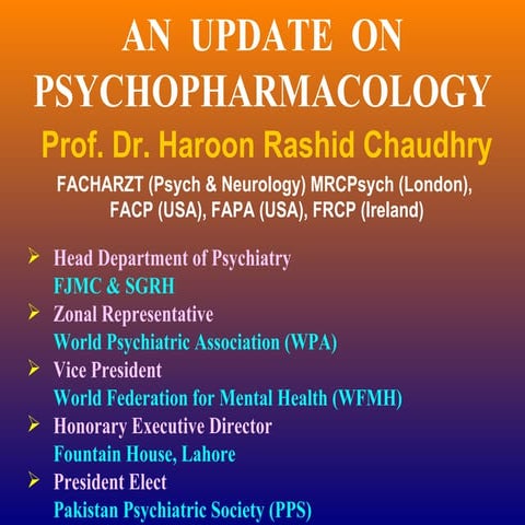 An update on psychopharmacology part i 22 june 2007 fountain house
