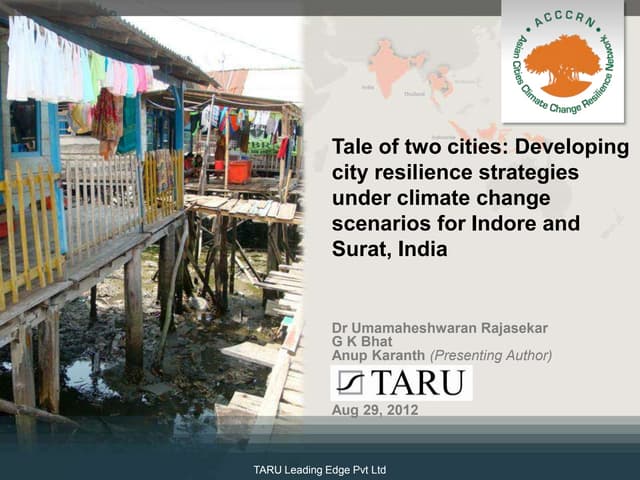 Tale of two cities: developing city reliance strategies under climate change ...