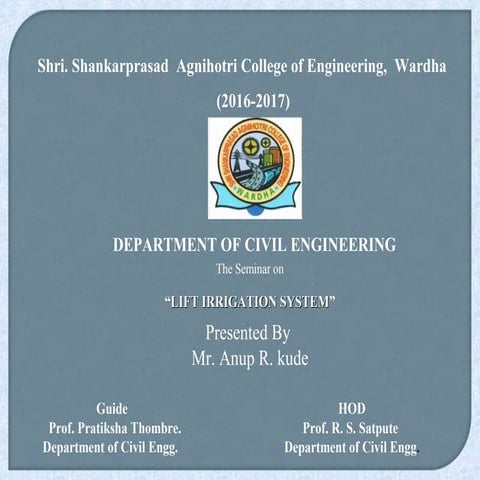 LIFT IRRIGATION SYSTEM