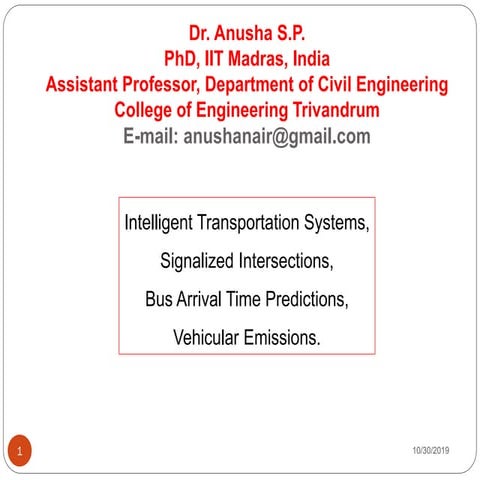 2019 MATC Fall Webinar Series - Dr. Anusha S.P.