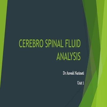  cerebro spinal fluid analysis