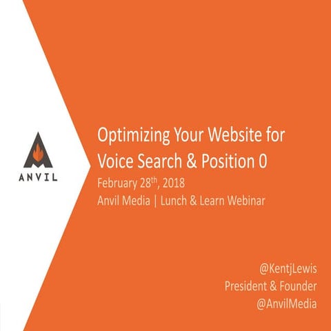 Anvil | Lunch & Learn | Optimizing Your Website for Voice Search & Position 0