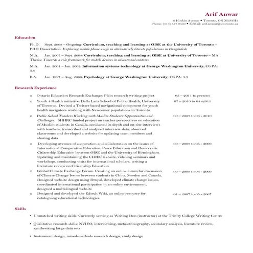 Anwar cv | PDF