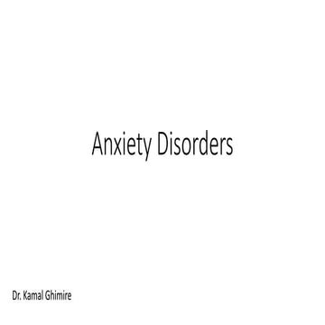Anxiety disorder