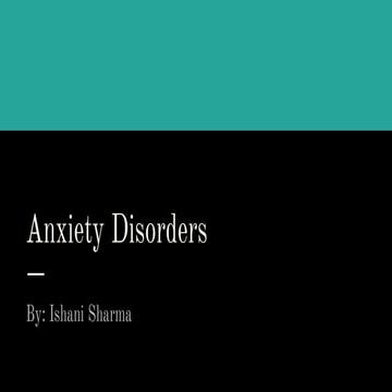 Anxiety disorders