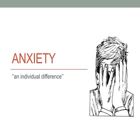 Anxiety as an Individual Differences | PPT