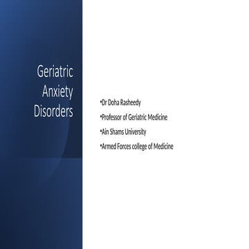 Anxiety disorders  in older adults .pptx