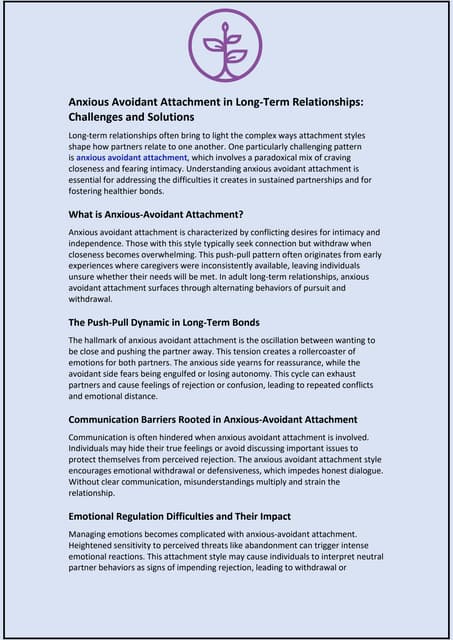 What is Anxious-Disorganized Attachment? | PDF