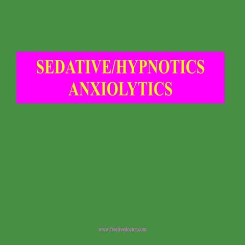 Anxyolitics& hypnotics
