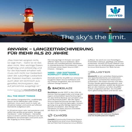 AnyARK Gluster Brick 270TB (198TB netto) Datenblatt