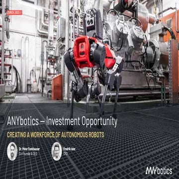 Pitch Deck Teardown: ANYbotics AG's $50M Series B deck