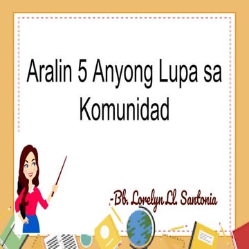 Anyong lupa sa komunidad