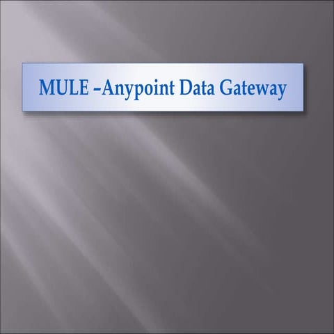 Anypoint data gateway