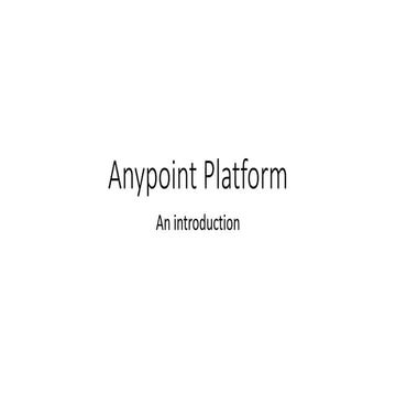 Anypoint platform