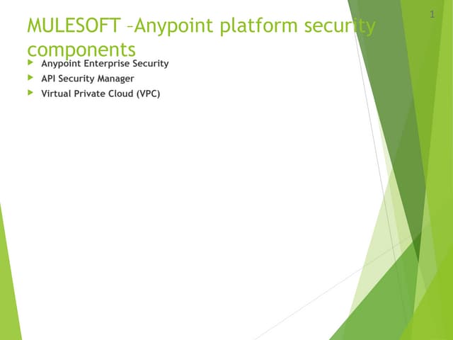 Anypoint platform security components