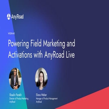 Powering Field Marketing and Activations with AnyRoad Live