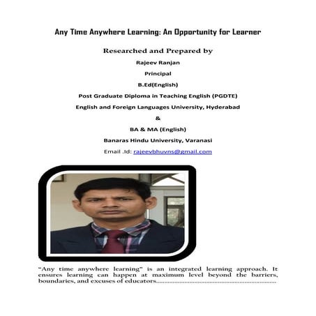 Any time anywhere learning | PDF