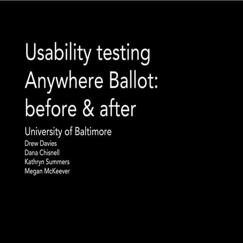Anywhere Ballot iterations