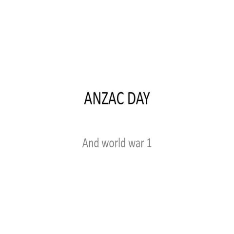 Anzac day presentation.