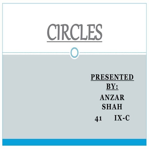 CH 10 CIRCLE PPT NCERT
