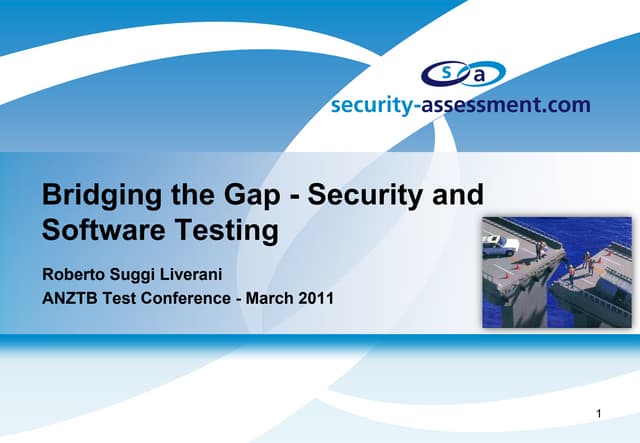 Bridging the gap - Security and Software Testing