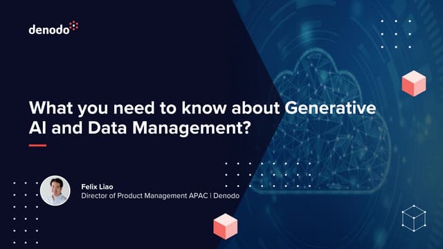 What you need to know about Generative AI and Data Management?