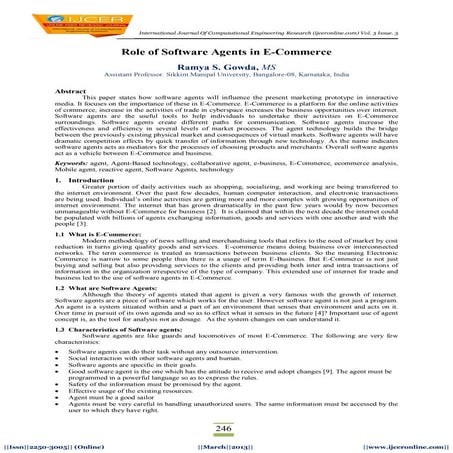 Software Agents & Their Taxonomy | Ecommerce BBA Handout | PDF